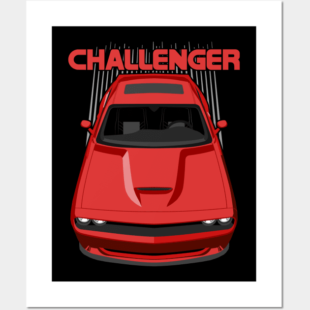 Challenger - Red Wall Art by V8social